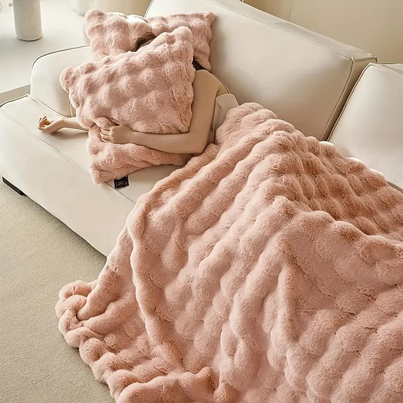 Manta Dupla Face Luxo – Super Macia, Aconchegante e Lavável, para Sofá, Cama e Viagem