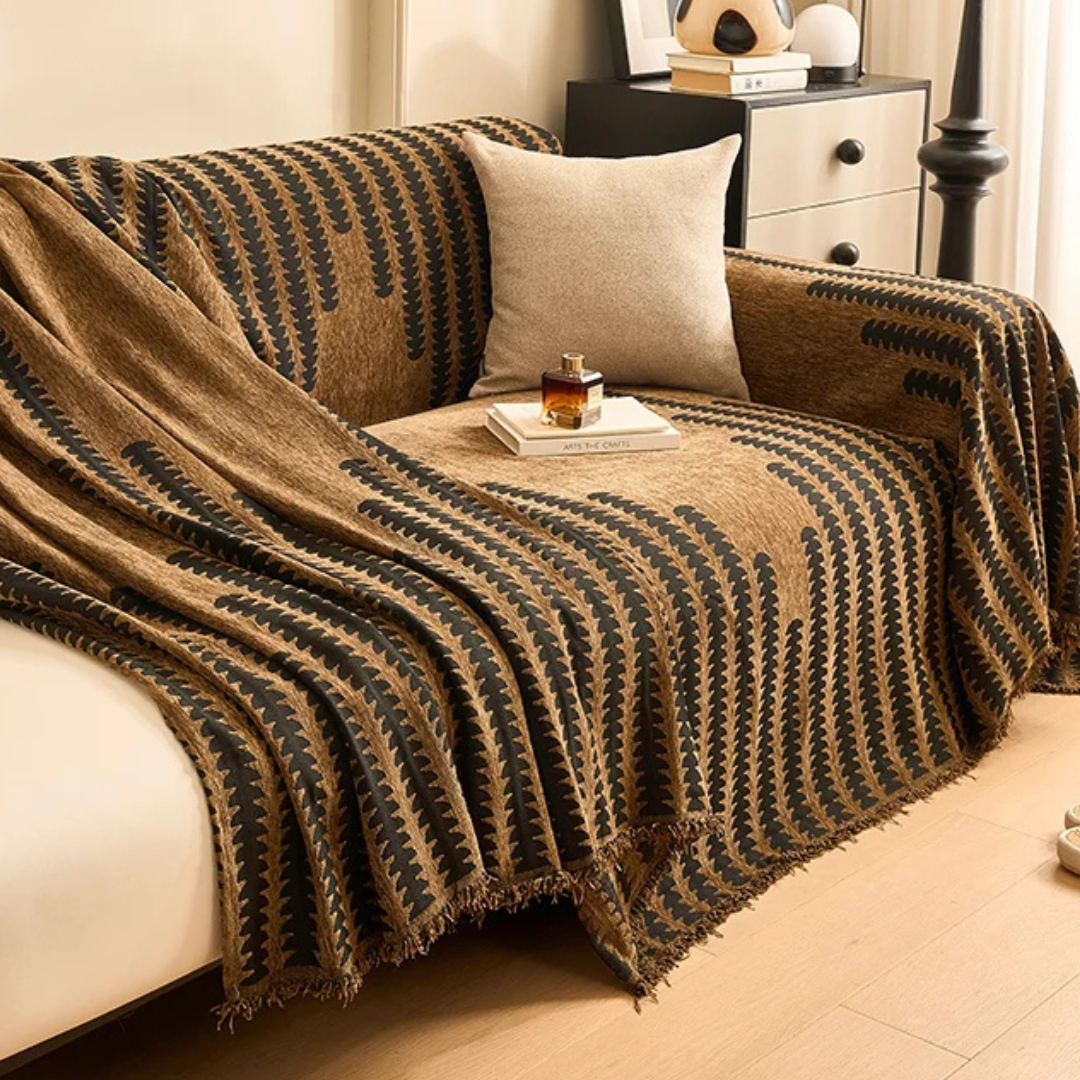 Capa Decorativa Impermeável Fio Chenille - Sofá Protegido com Estilo para 2 e 3 Lugares