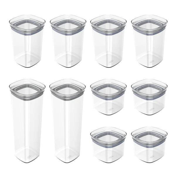 Kit de potes herméticos de 10 Linha Oasi