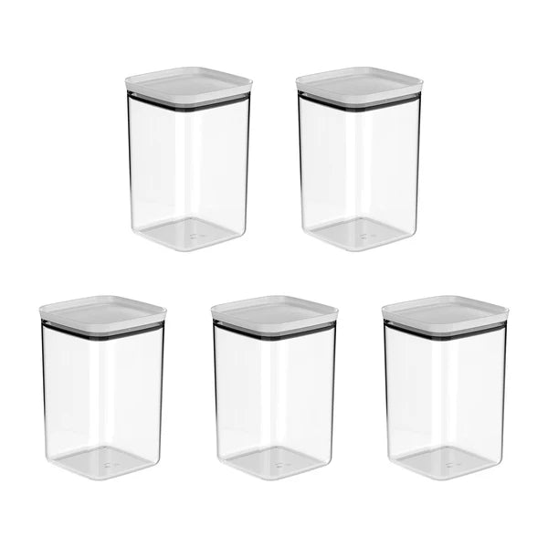 Kit de potes herméticos de 5 peças 3,5L Linha Oasi